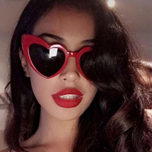 Red Oversized Heart Sunglasses! - Picture 2 of 3
